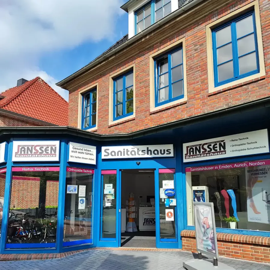 Fachgeschäft des Sanitätshaus Janssen für Orthopädietechnik in Emden